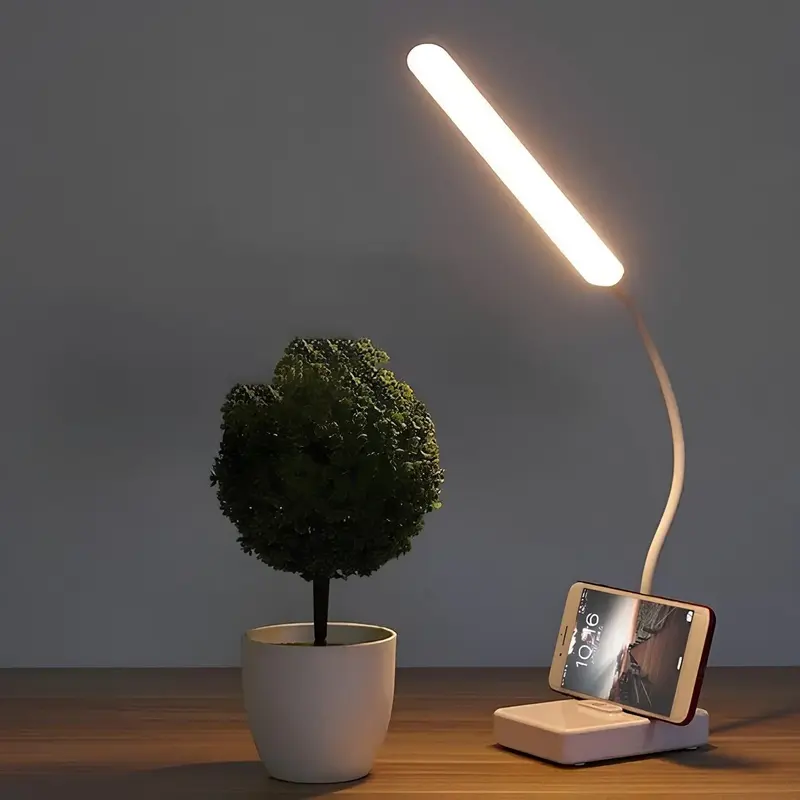 Bureaulamp – buigbare arm, drie lichtkleuren en traploos dimbaar