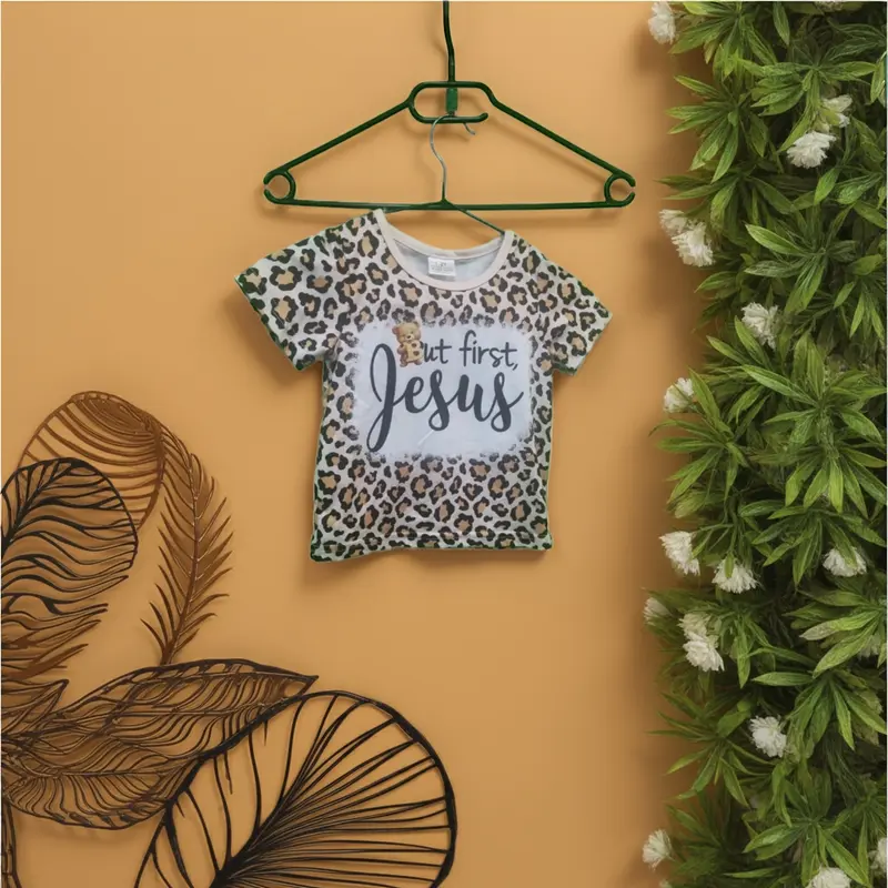 "But First, Jesus" Kinder T-shirt – Panterprint | Maat 92