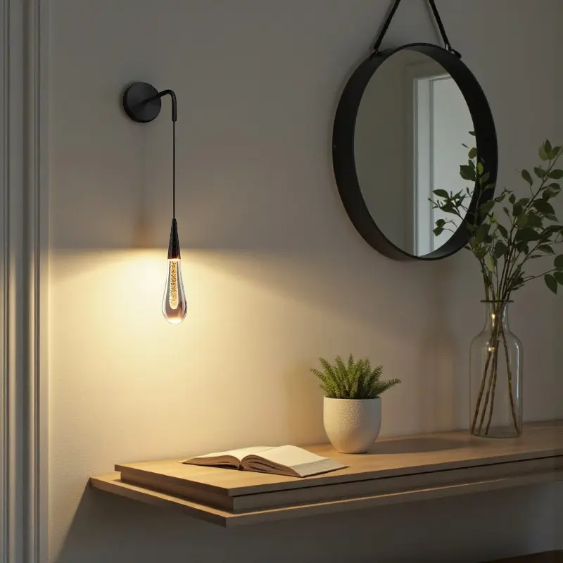 Calmo - LED-Wandpendelleuchte Regentropfen-Design