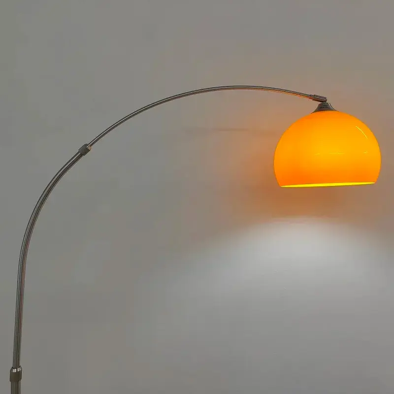 Chrom - LED-Stehleuchte, Chrom & Glas