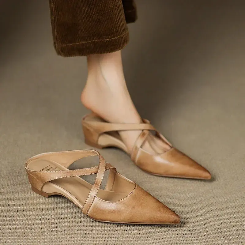 Clara | Elegante und stilvolle Damen Leder mules
