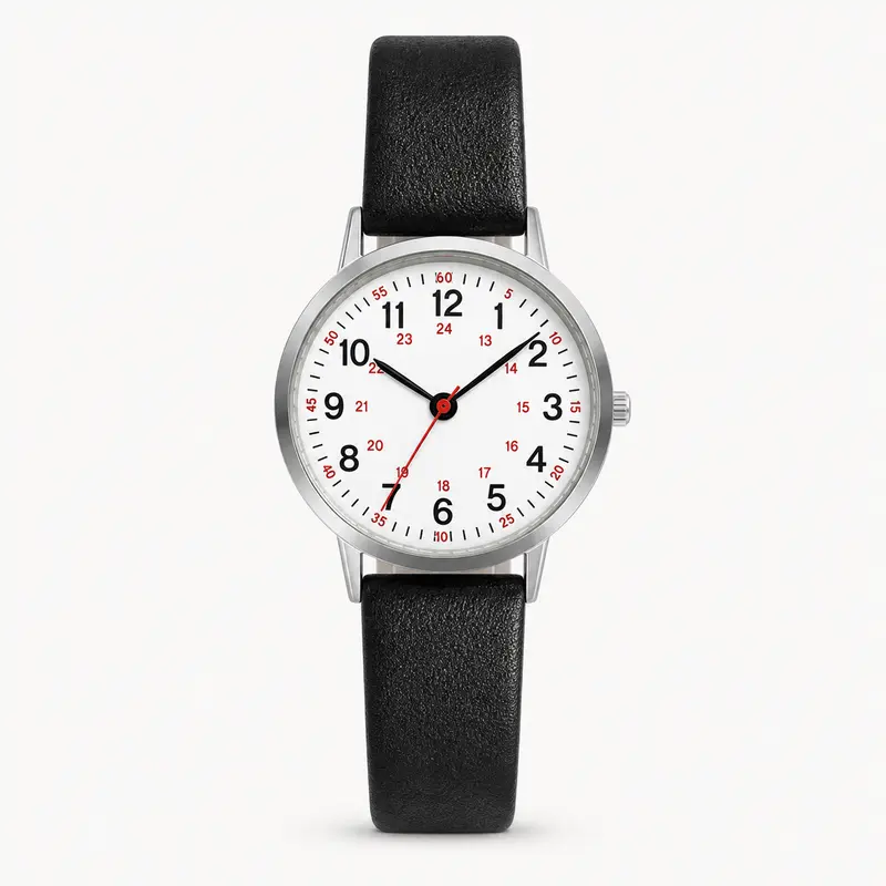 Clinical Nurse Watch – Water-Resistant with a Second Hand and Silicone Strap for Healthcare Professionals