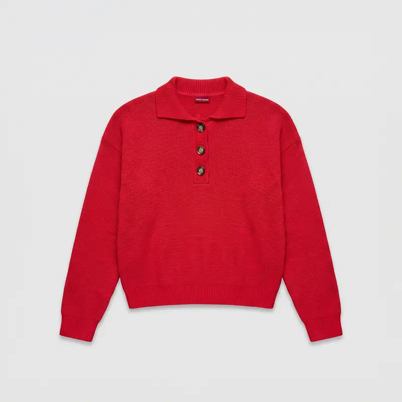 Coco y Maria Coco Polo Knit Red