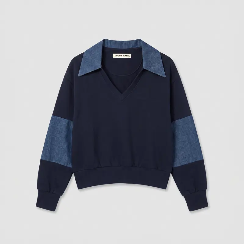 Coco y Maria Loma Polo Navy Denim
