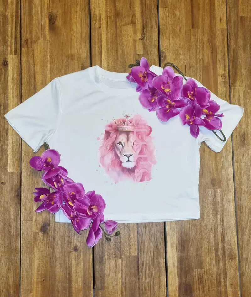Crop top maat m/l roze🦁kroon jesus
