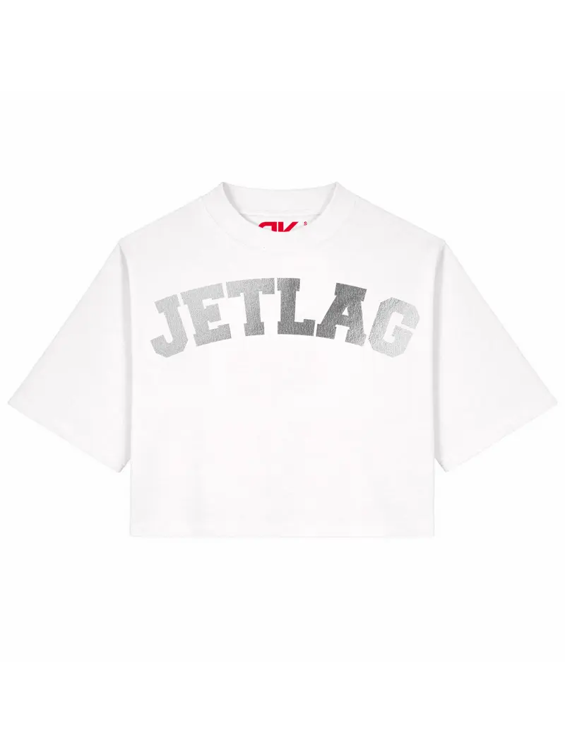 Cropped T-shirt Jetlag Silver Foil