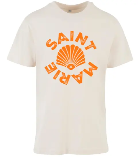 Curve T-shirt Saint Marie Orange - Off White