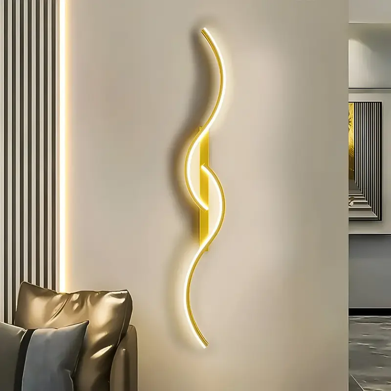 Curved LED Designer Wall Sconce – Aluminum and Acrylic