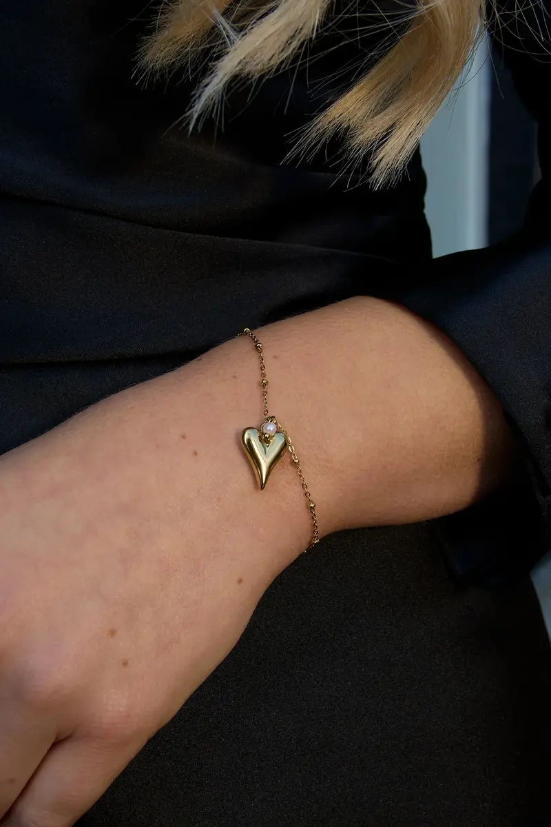 Dainty love armband - Goud