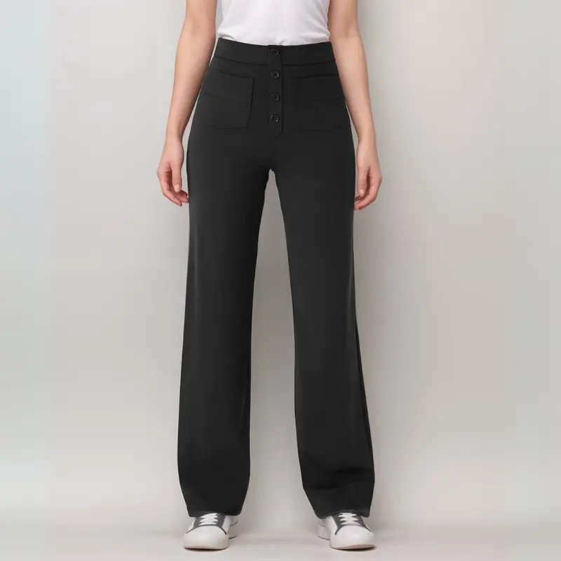 Damen Hose mit hoher Taille und figurformender Passform