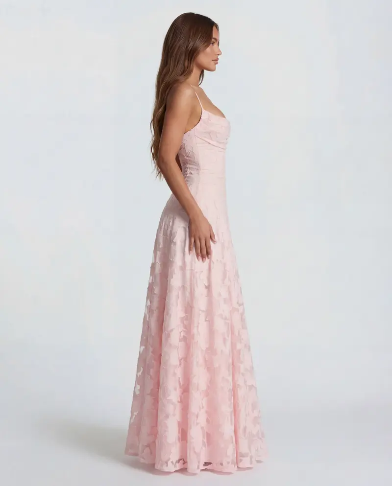 Damen Maxikleid Aus Spitze Für Abendanlässe