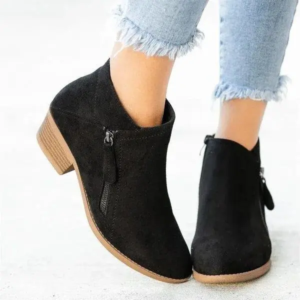 Damen Orthopädische Stiefeletten Blockabsatz