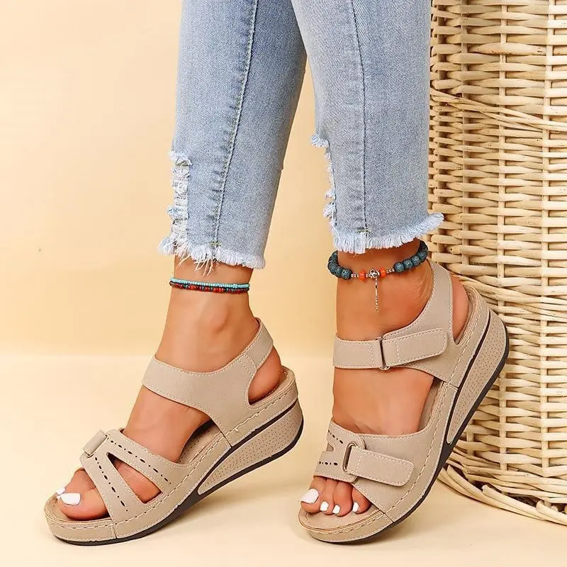 Damen Sandalen Mit Fußgewölbestütze Und Verstellbarem Riemen