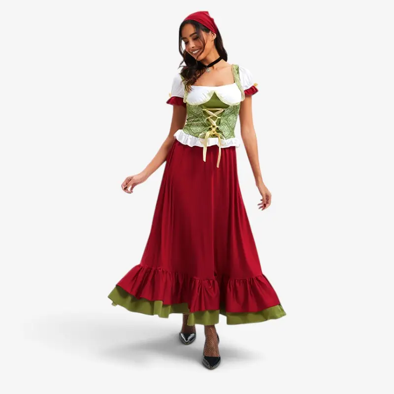 Damen Trachtenkleid mit Corsagenmieder und Stufenrock