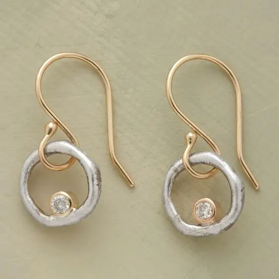 Damen Vintage Zirkonia Ohrringe – Eleganter Funkelnder Schmuck