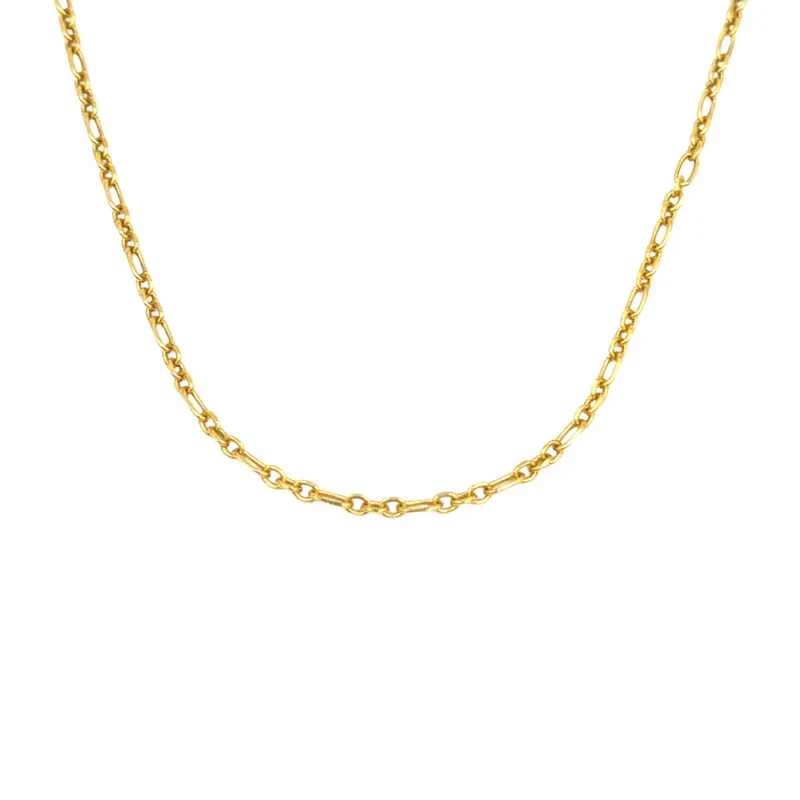 Dames Ketting Alana Verguld - Goldplated zilver - Schakelketting - Kleur