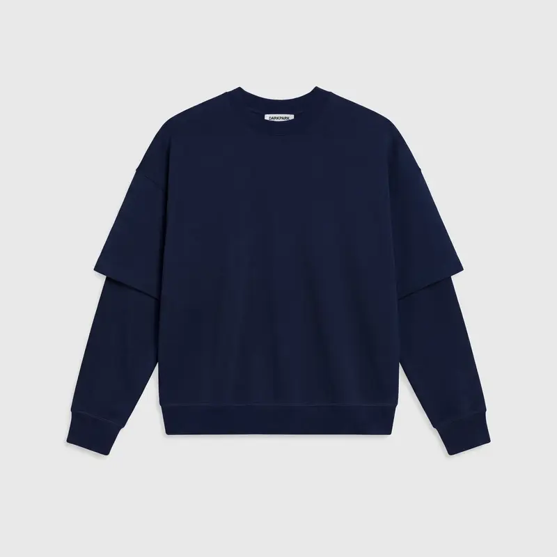 Darkpark Troy Double Sleeve T-Shirt Blue Navy