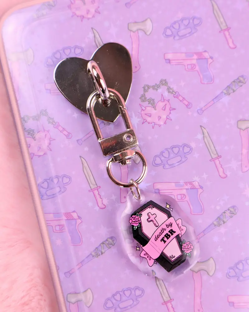 Death By TBR Charm for Kindle / Kobo Sticky Heart