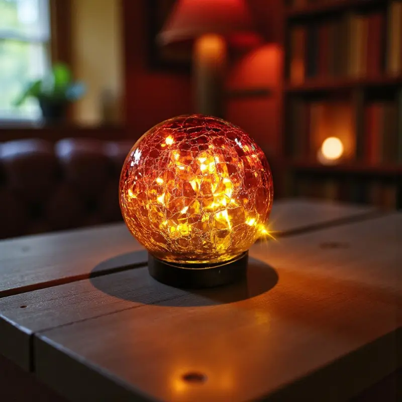 Desko - Solar LED Gartenleuchte Kugel aus Glas