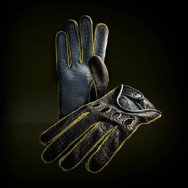 Diablo giallo yellow driving gloves