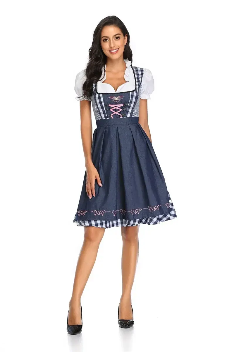 Dirndl Elke - Traditionele Oktoberfest Jurk Voor Dames Met Schort | Beiers Bierfeest Kostuum