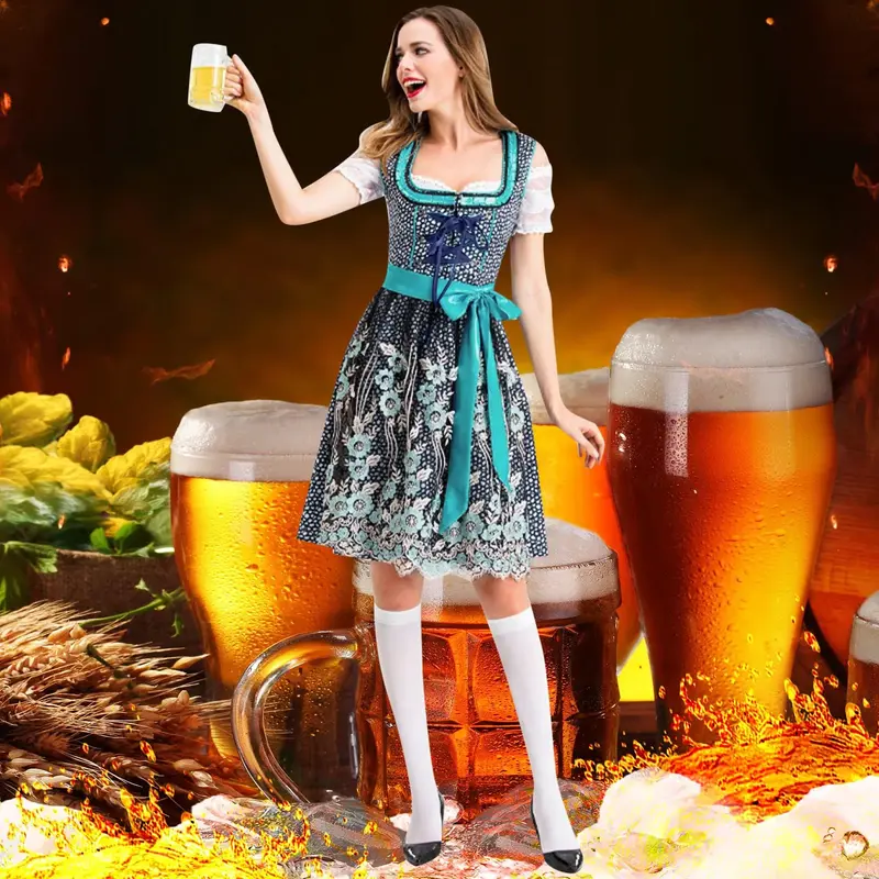 Dirndl Ingrid - Beierse Oktoberfest Jurk voor Dames | Carneval & Bierfeest Outfit