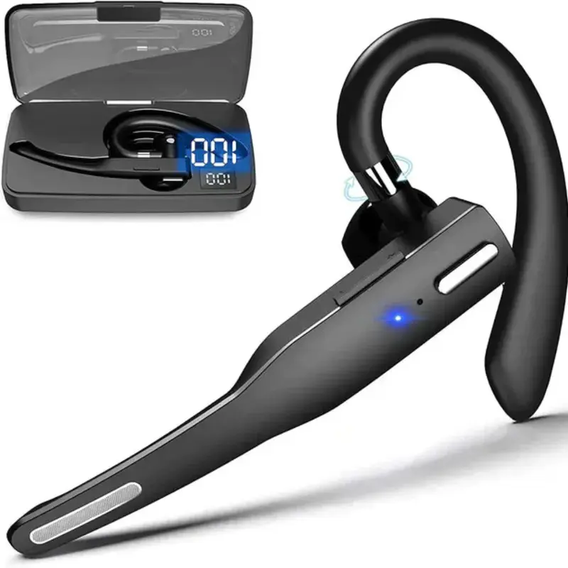 Draadloze belheadset – twee microfoons, Bluetooth 5.1 en USB-opladen