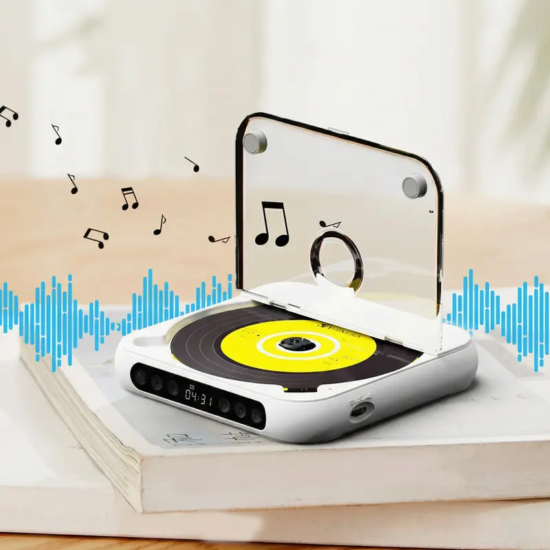 Draagbare CD Speler – Bluetooth 5.3 & Oplaadbare Batterij