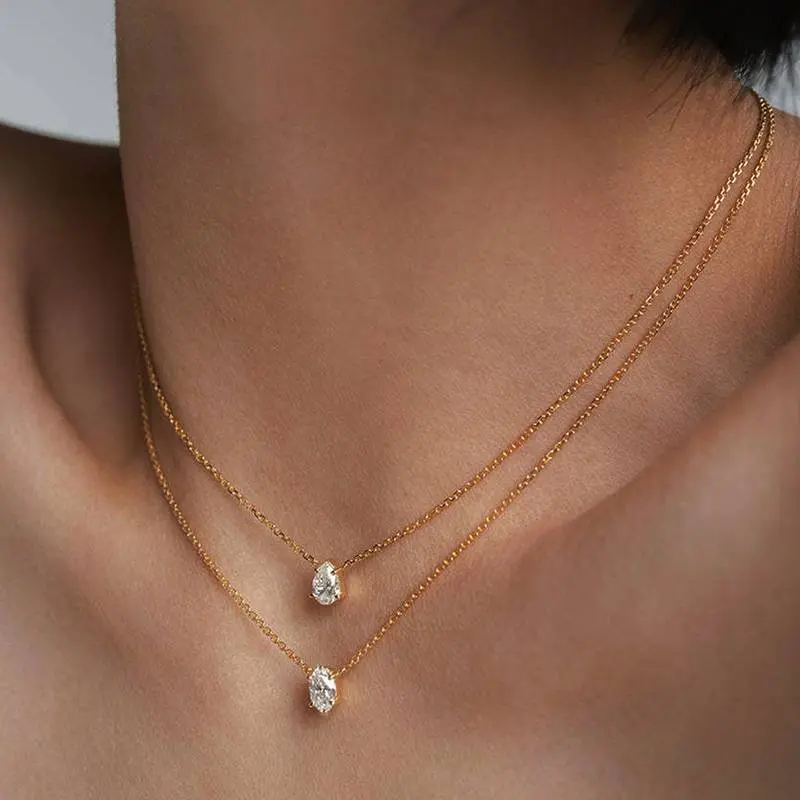 Droplet Dazzle Double Necklace