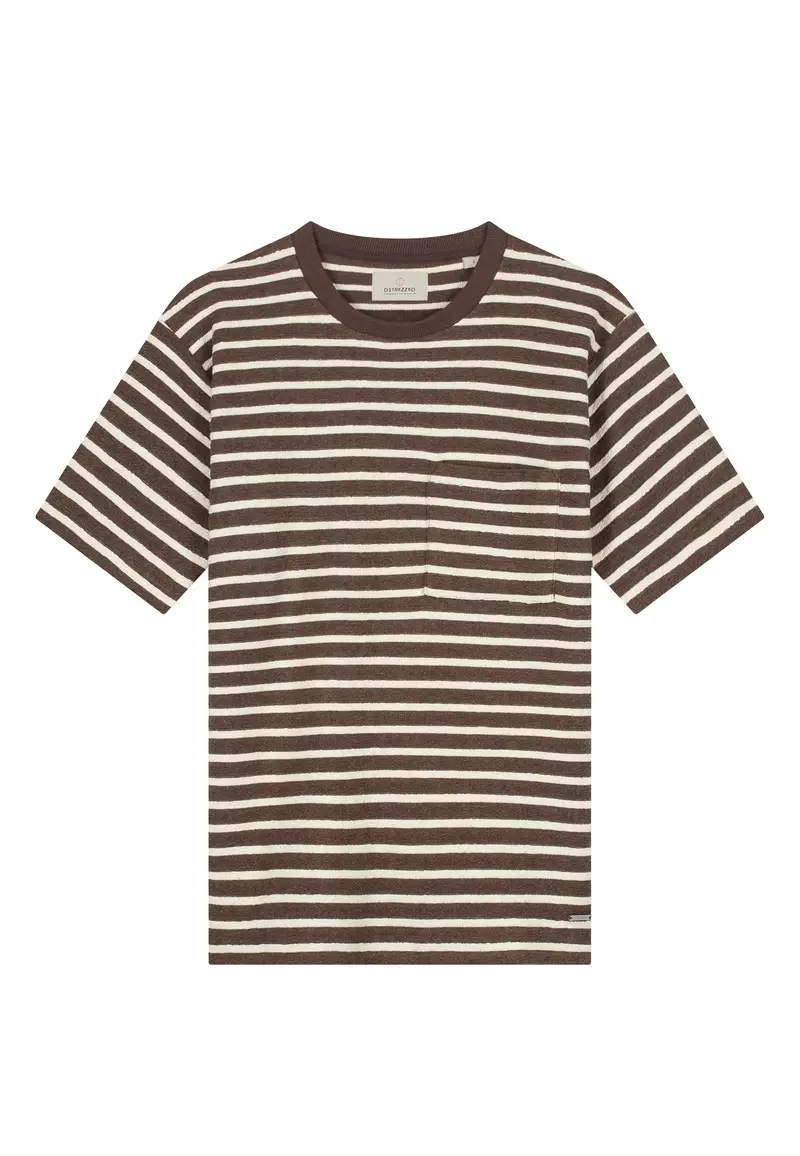Dstrezzed Louie Stripe Tee Brown
