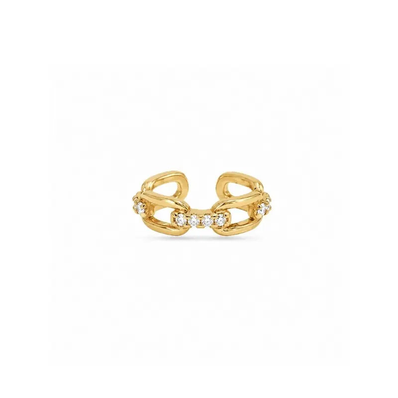 Earcuff Verguld Zilver Steentjes Dharia