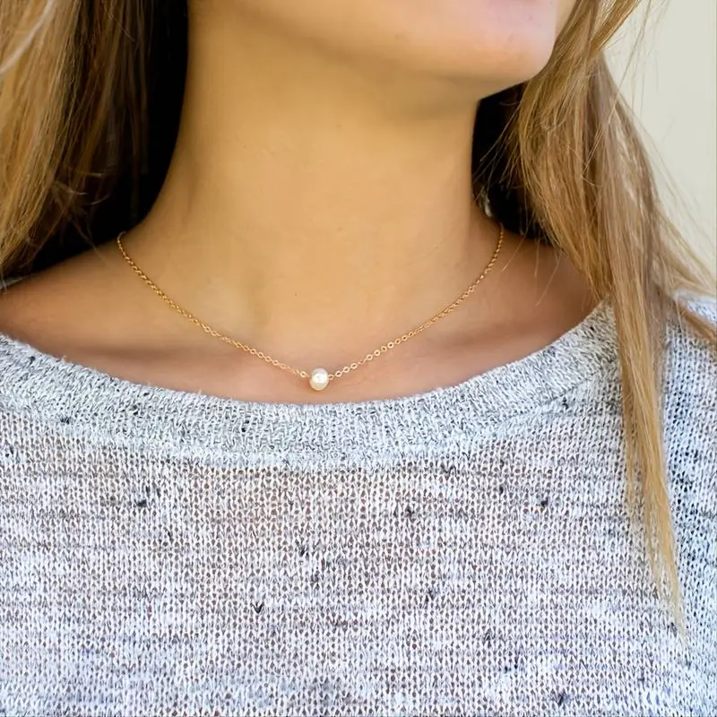 Earlescent Steel Clavicle Necklace