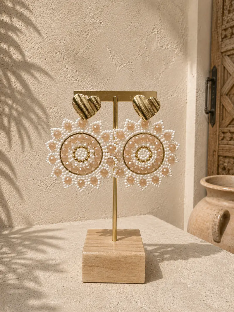 EARRING SUNFLOWER | WHITE