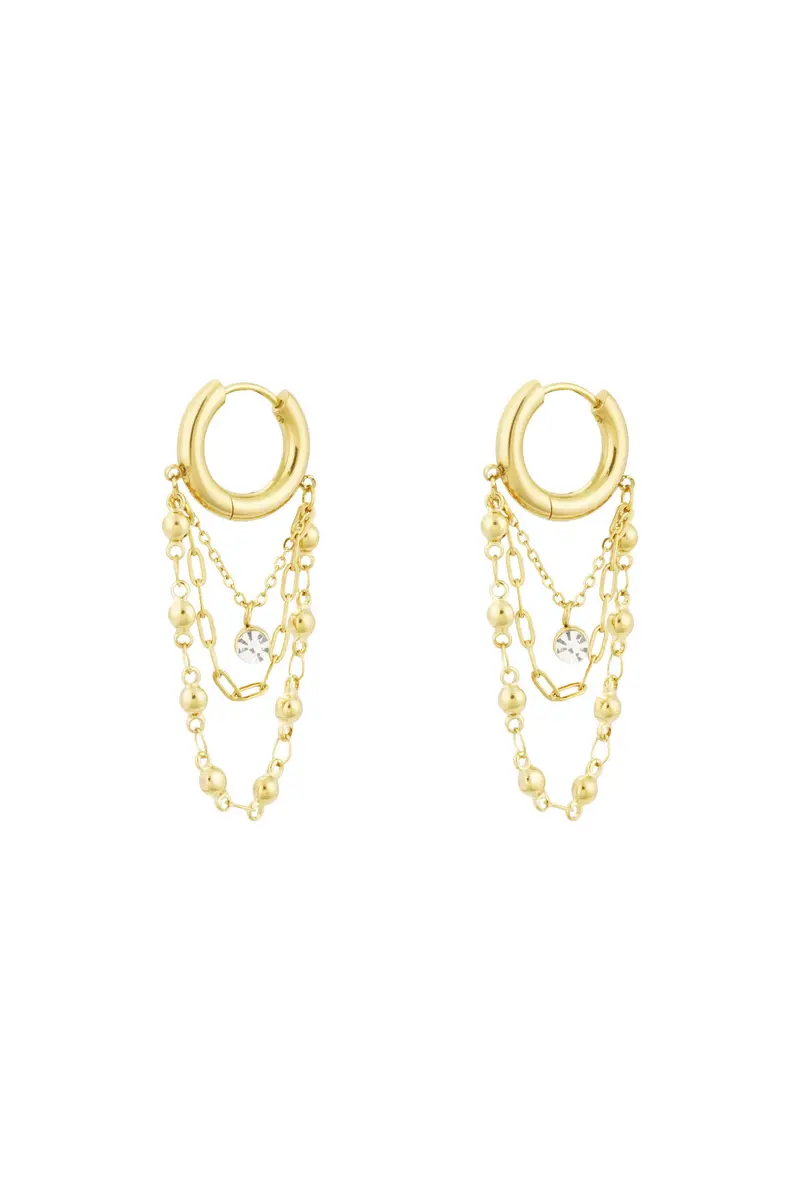 earrings chained up