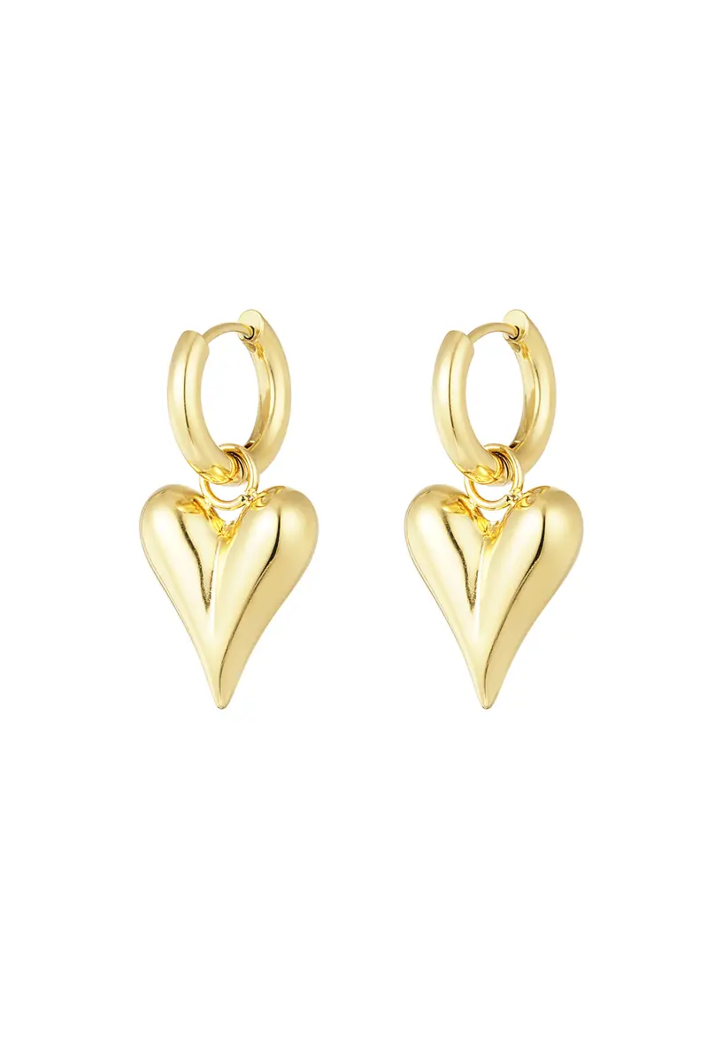 earrings with heart pendants medium