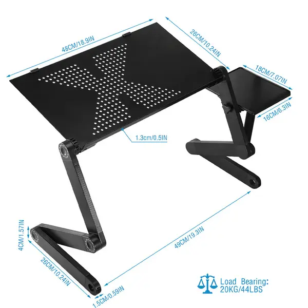 Elevora Laptopstandaard – 360° Draaibaar & Verstelbaar Aluminium