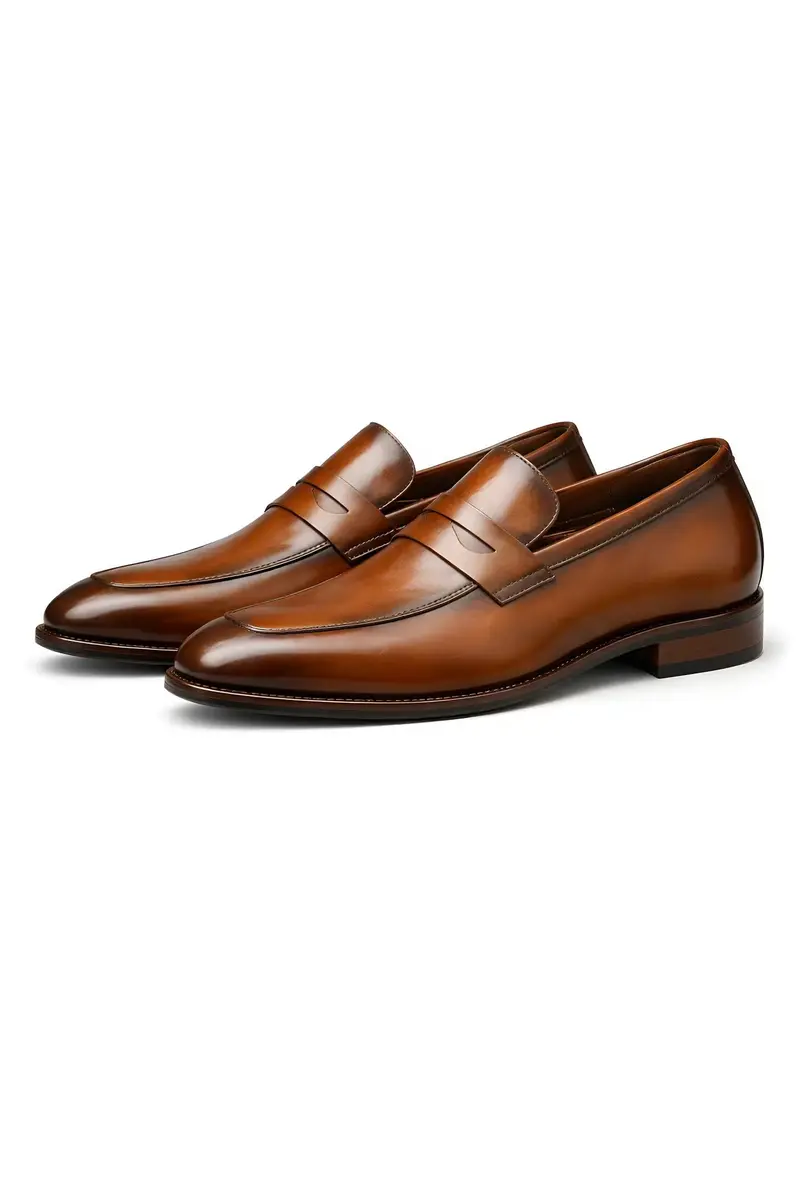Elias | Herren Klassische Slip-On Penny Loafer Halbschuhe