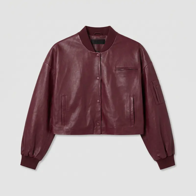 Enes Viktorya Jacket Vegetal Leather Burgundy