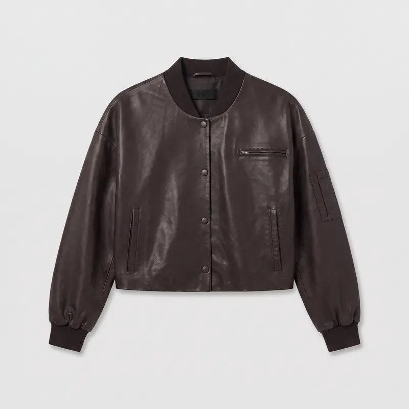 Enes Viktorya Jacket Vegetal Leather Dark Brown