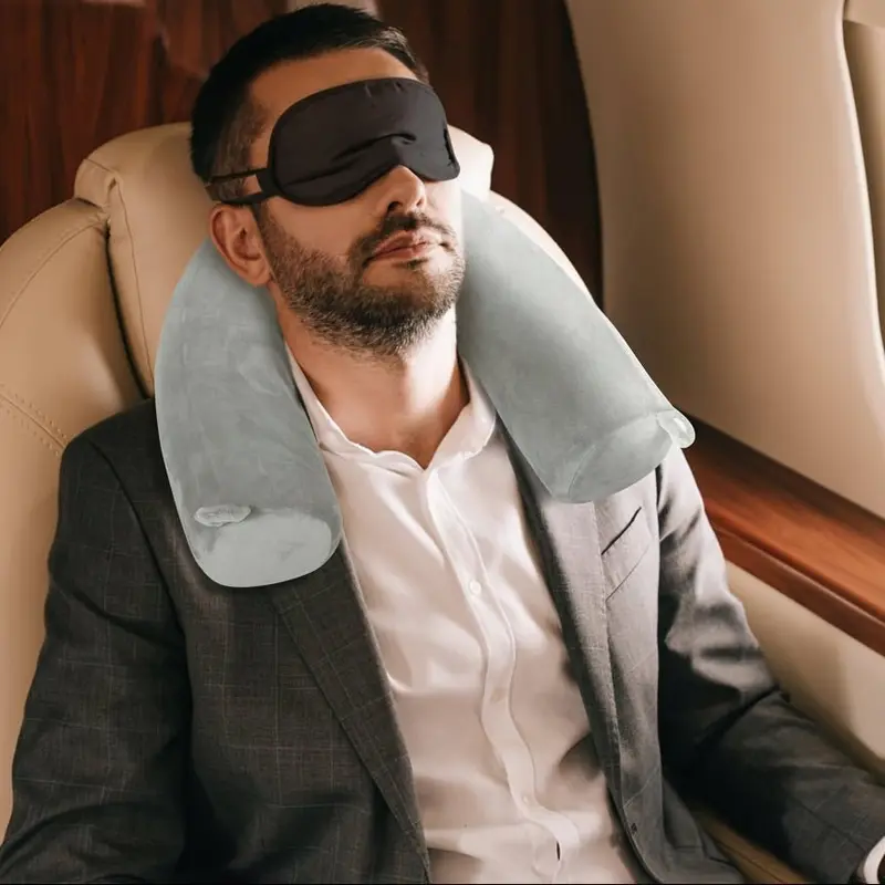 Ergonomic Memory Foam Travel Pillow - Neck Support