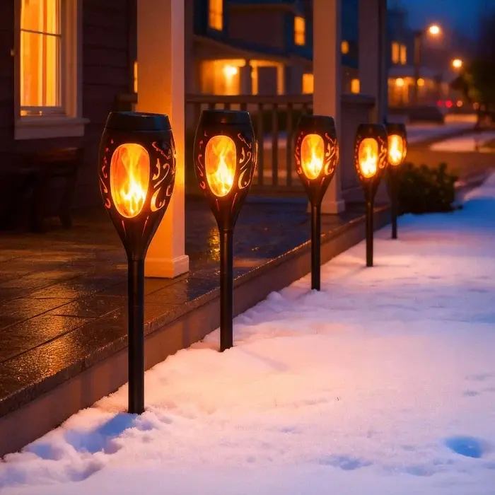 Fakkellamp op zonne-energie – tuinlicht met vlameffect dat bij schemer aangaat