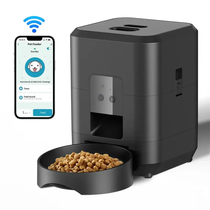 FeedSync - Automatische Voederdispenser met Tijdinstelling voor Honden en Katten - WiFi en Knopbediening