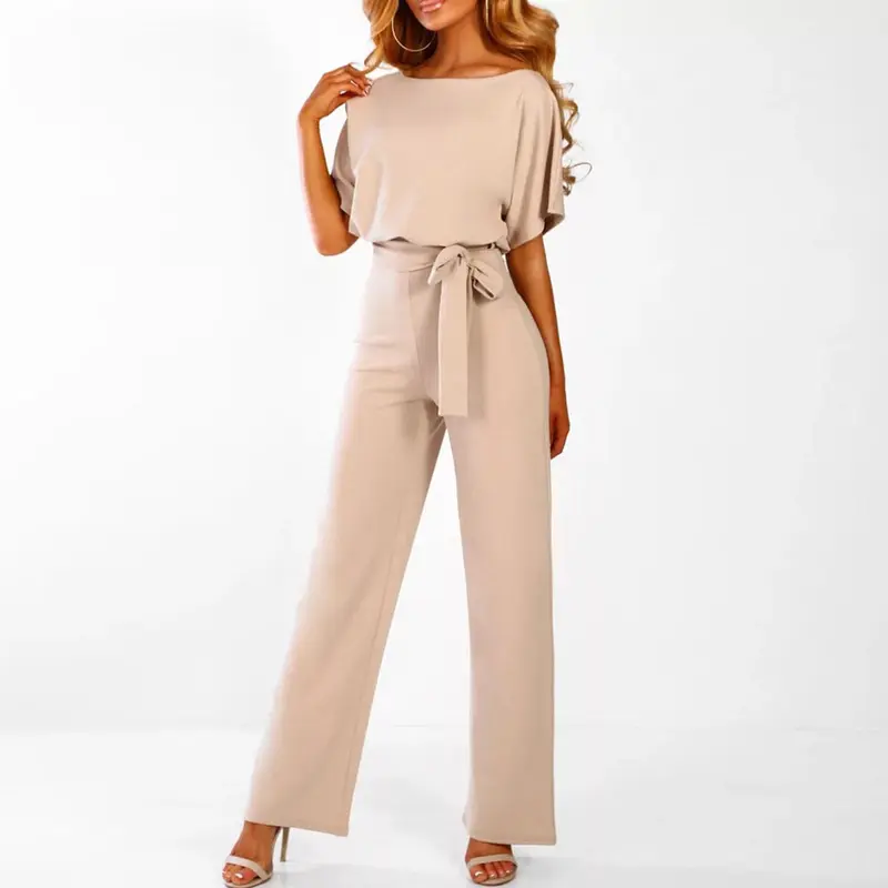 Feestjumpsuit dames – rechte pijp, weggewerkte rits en zijzakken