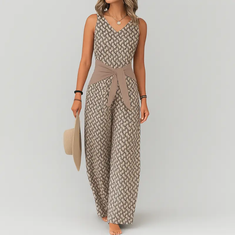 Feestjumpsuit dames – strak bovenstuk met wijd vallende pijpen