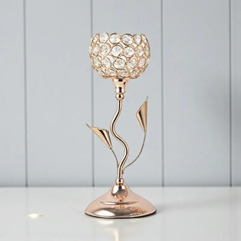 Festa - Kristall Blumen Kerzenhalter Set