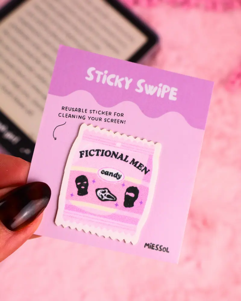 Fictional Men Candy Sticky Swipe - A Reusable Sticker for Romance Readers