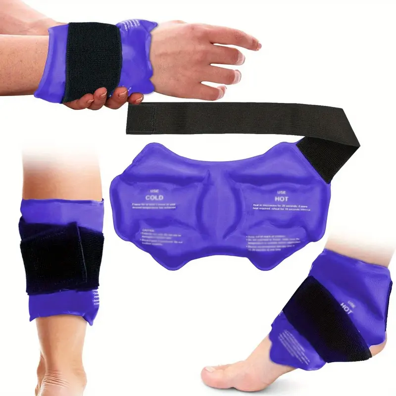 FlexiCool Enkelbandage – Verstelbaar, Herbruikbaar & Met Gelpack