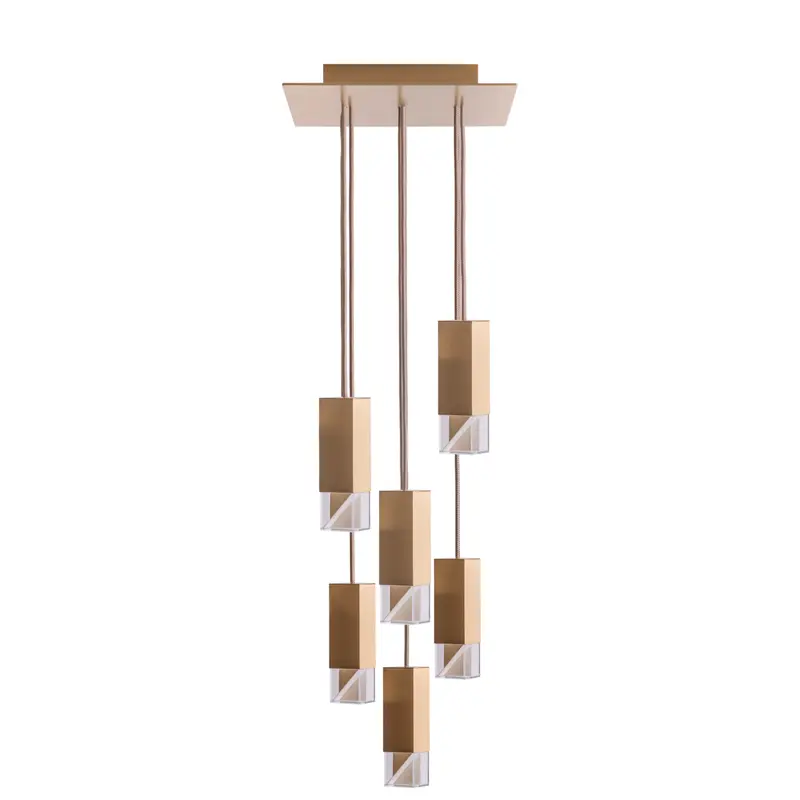 FORMAMINIMA - One Kronleuchter aus satiniertem Messing