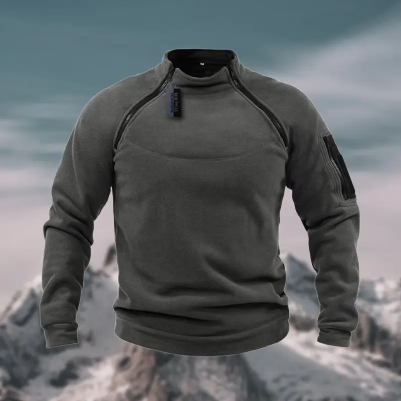 Friedrich | Herren Frühling Viertelzip Pullover mit Stehkragen