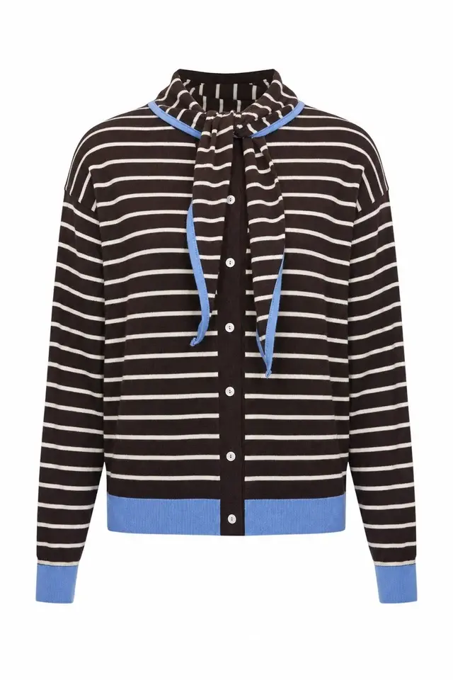 FRNCH Kastro Cardigan set met Sjaal